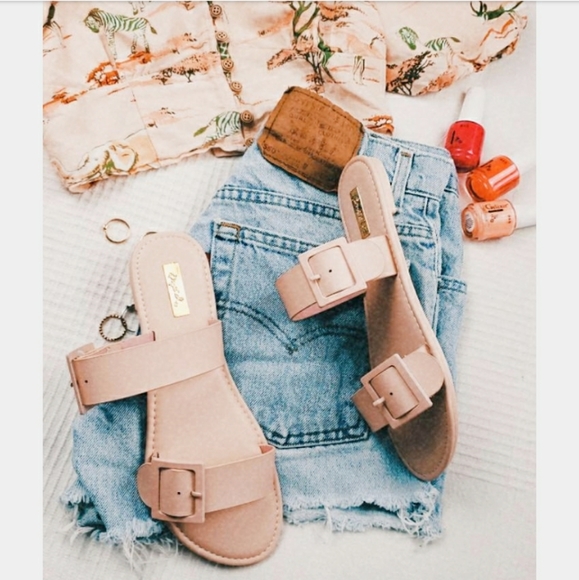 SUMMER collection// double buckle Pink sandal - Picture 4 of 5